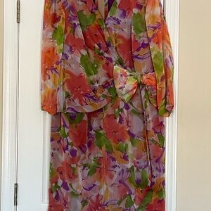 Bespoke Floral Midi Dress - Multicolor